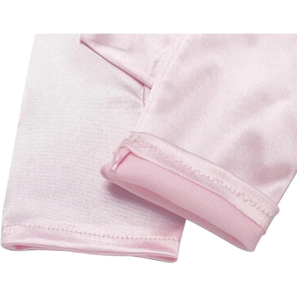 Women's Formal Short Pink Satin Gloves Bridal Wedding Banquet Party Costume
